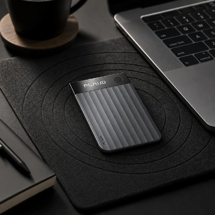 Plaud Note Pro AI-notetager og stemmeoptager 64 GB med Bluetooth 5.4 og Wi-Fi - Sort
