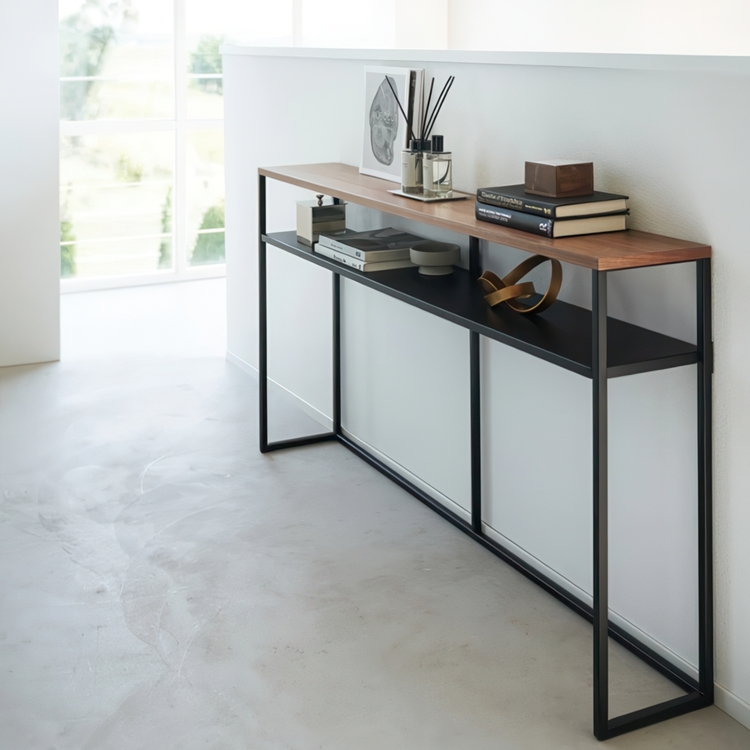 Langt smalt konsolbord, 126 cm, Yamazaki, Sort