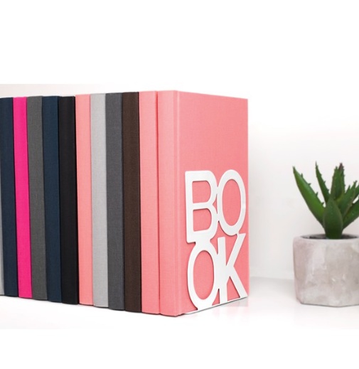 Bogstøtter BOOK 2-pak, Hvid