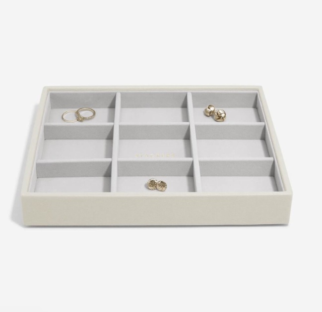 Smykkebakke 9 rum, Classic, Stackers, Beige