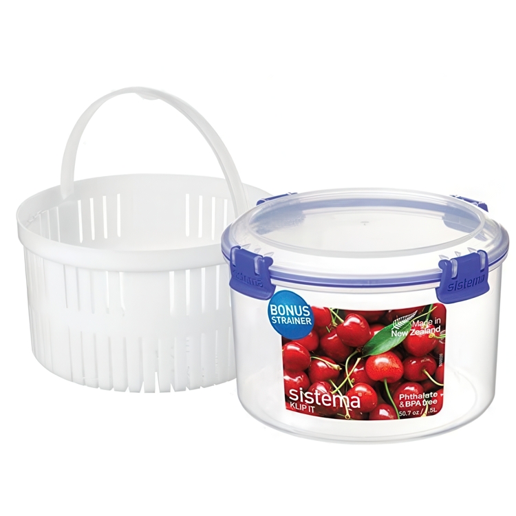 Sistema Klip It 1.5l Round With Strainer - Tilbehør til køkken
