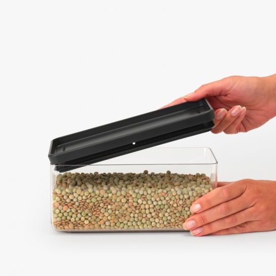 Opbevaringsdåse 1,5L, Brabantia, Mørkegrå billede