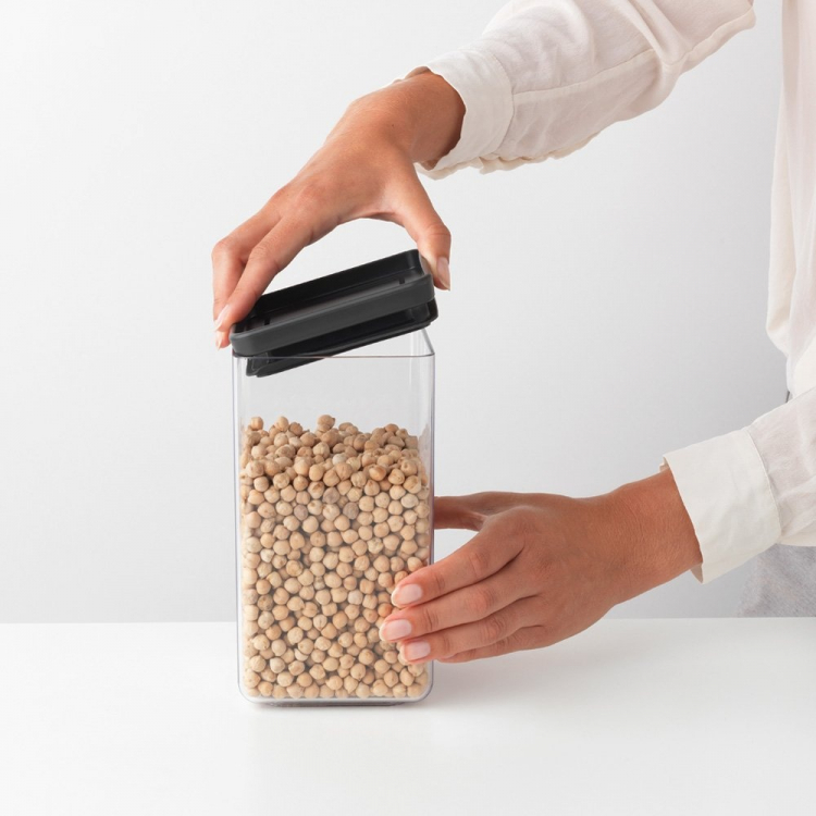 Opbevaringsdåse 1,6L, Brabantia, Mørkegrå billede