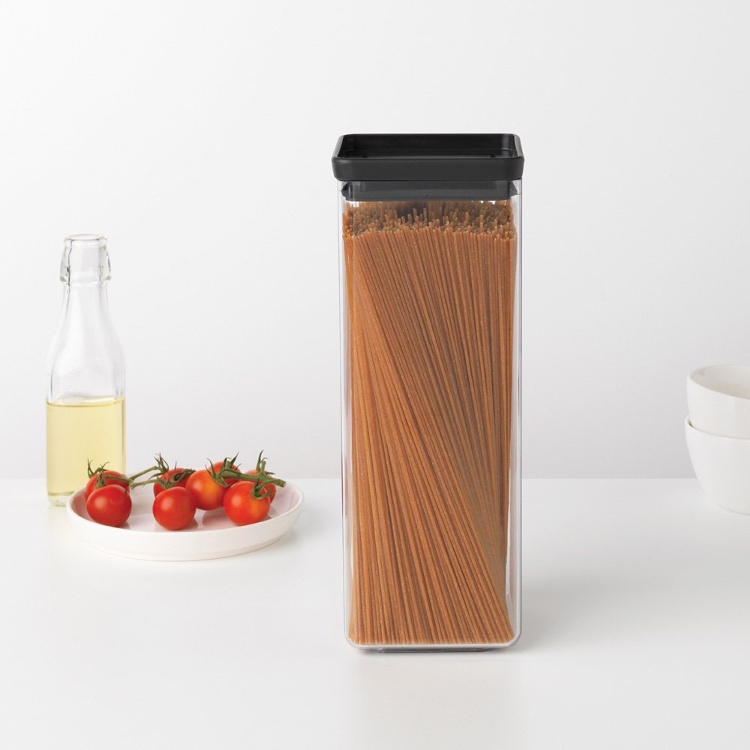 Opbevaringsboks 2,5 L, Brabantia, Mørkegrå billede