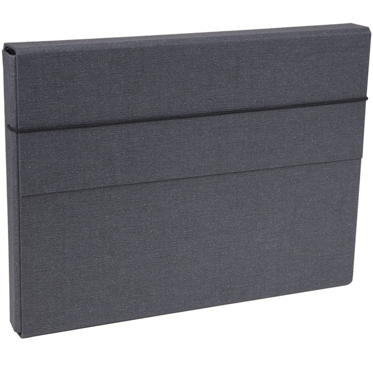 Dokumentmappe A4, Olof canvas, Bigso, Sort