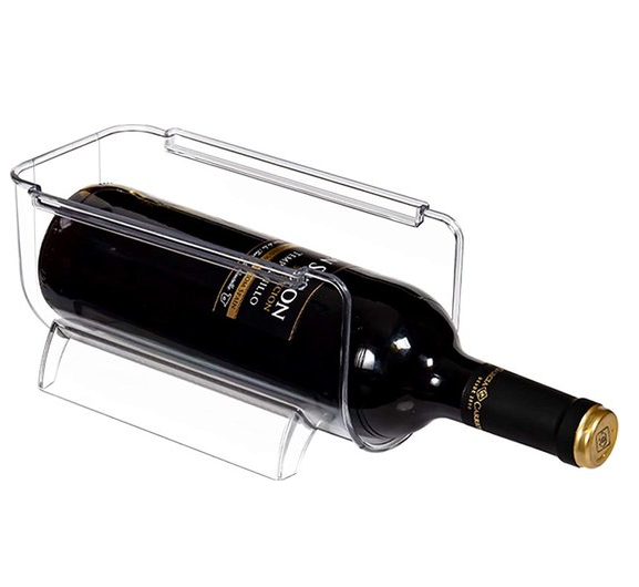 Stabelbar flaskeholder - Transparent - 11,5cm x 20,5cm x 10,5cm - Hailey