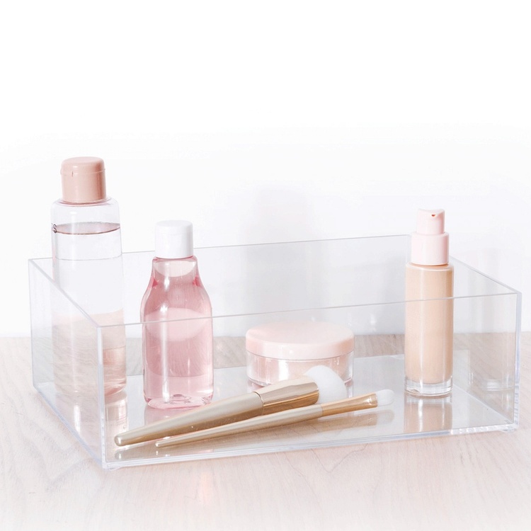 Stor skuffekasse Transparent Rektangulær Plast 19,2cm x 25,6cm x 8,5cm - Transparent - 19,2cm x 25,6cm x 8,5cm - Ronja