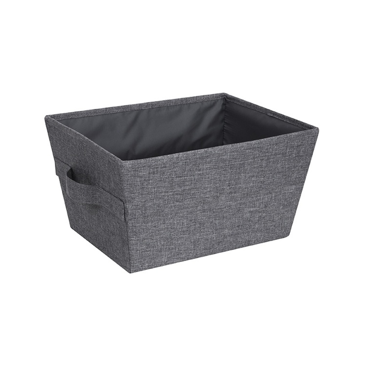 Stofkurv (3 størrelser) Grå Tekstil 35cm x 26cm x 19cm - Grå - 35cm x 26cm x 19cm - Carrie