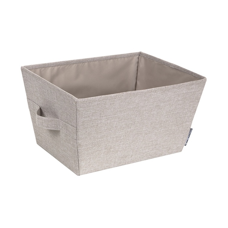 Stofkurv (3 størrelser) Beige Tekstil 40cm x 30cm x 22cm - Beige - 40cm x 30cm x 22cm - Carrie