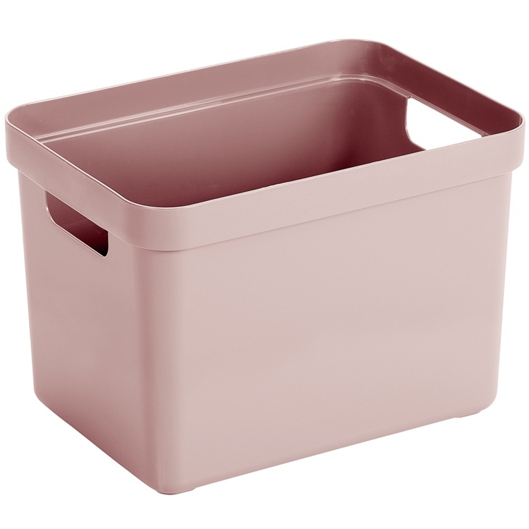 Høj åben opbevaringskasse 18L, Sigma, Rosa