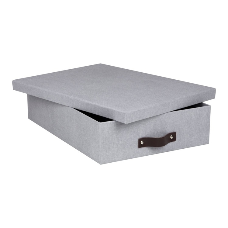 Opbevaringsboks A4, Oskar canvas, Bigso, Beige