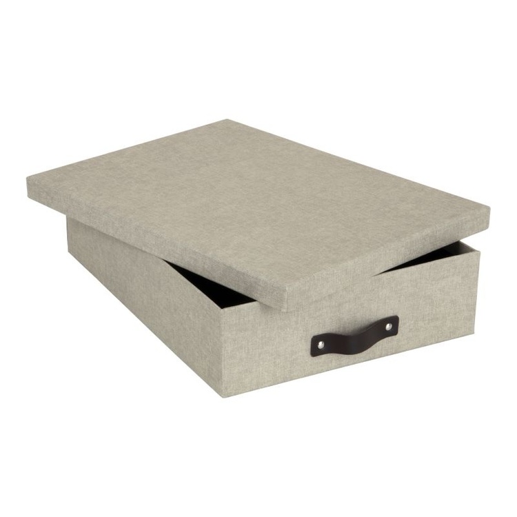 Opbevaringsboks A4, Oskar canvas, Bigso, Beige billede