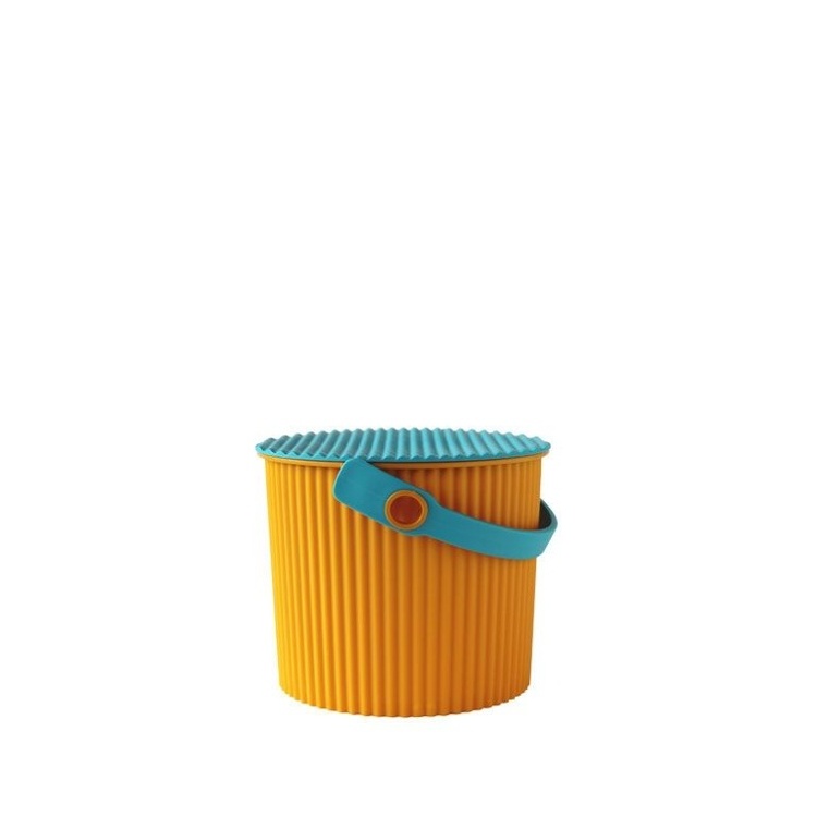 Spand med låg 4L, Omnioutil, Orange/Turkis