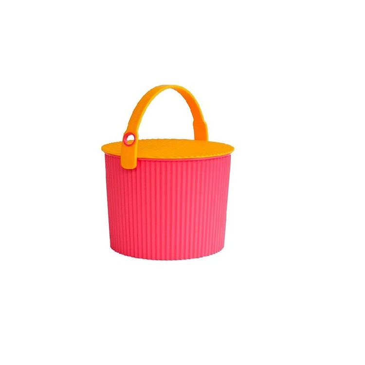 Spand med låg 8L, Omnioutil, Cerise/Orange