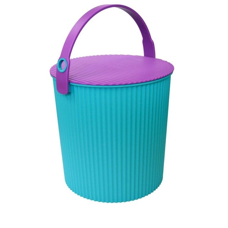 Spand med låg 20L, Omnioutil, Turkis/Lilla