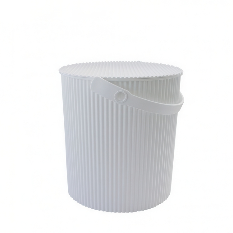 Spand med låg 20L, Omnioutil, Hvid
