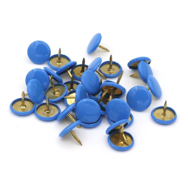Tegnestifter, THUMB TACKS, 100 stk., Mellemblå
