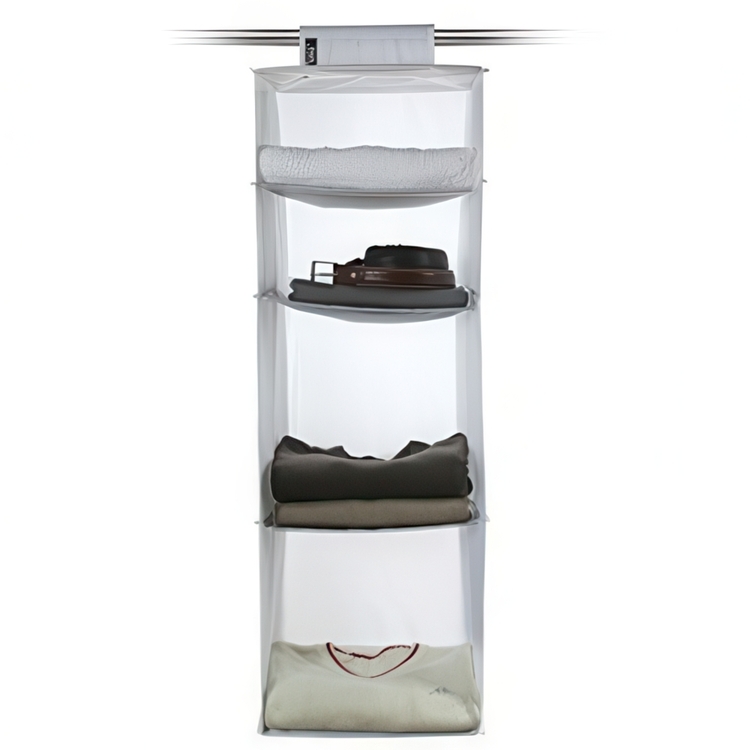 Hængende garderobe 4 rum, hvid