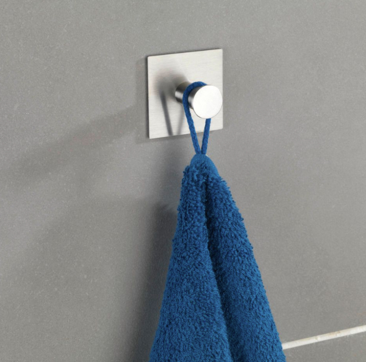 Krog / knop, Selvklæbende, Firkantet, ACCADIA cm, 5,5 x 5,5 cm, Mat ru