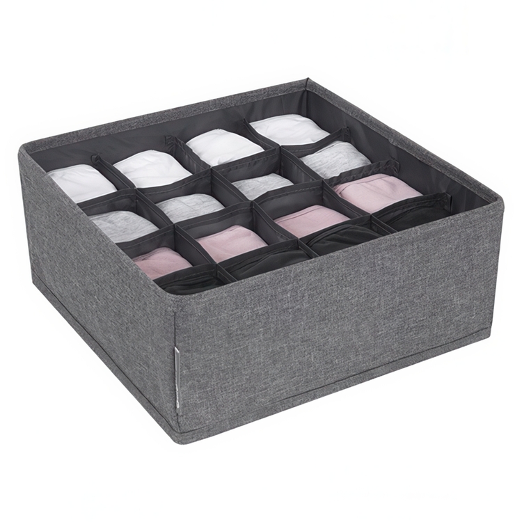 Skuffeorganizer (3 størrelser) Grå Tekstil 29cm x 29cm x 11cm - Grå - 29cm x 29cm x 11cm - Carrie