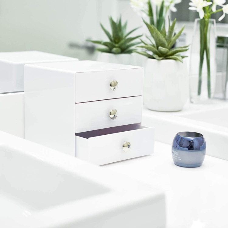 Minikommode med 3 skuffer, iDesign, Hvid