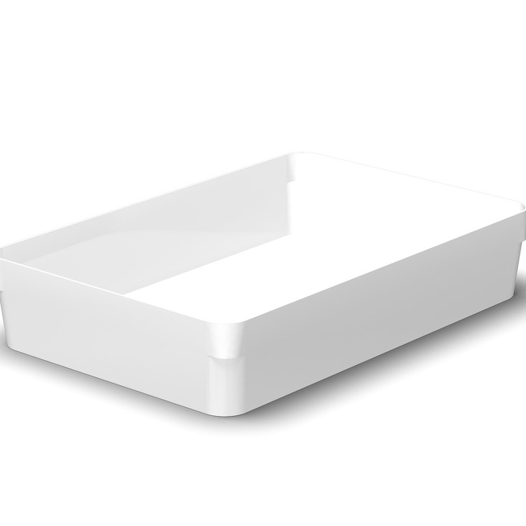 Skuffeindsats til småopbevaring, 30x120x6 cm, SmartStore, Hvid