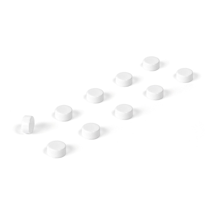 Rund minimagnet 10-pak, Hvid