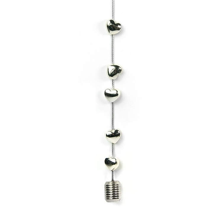 Magnetisk fotoophæng med vægt og 8 hjertemagneter 150 cm