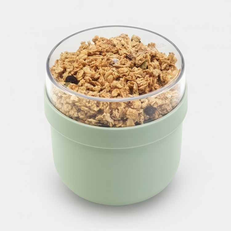 Yoghurtbæger med låg 0,5L, Brabantia, Lysegrøn billede