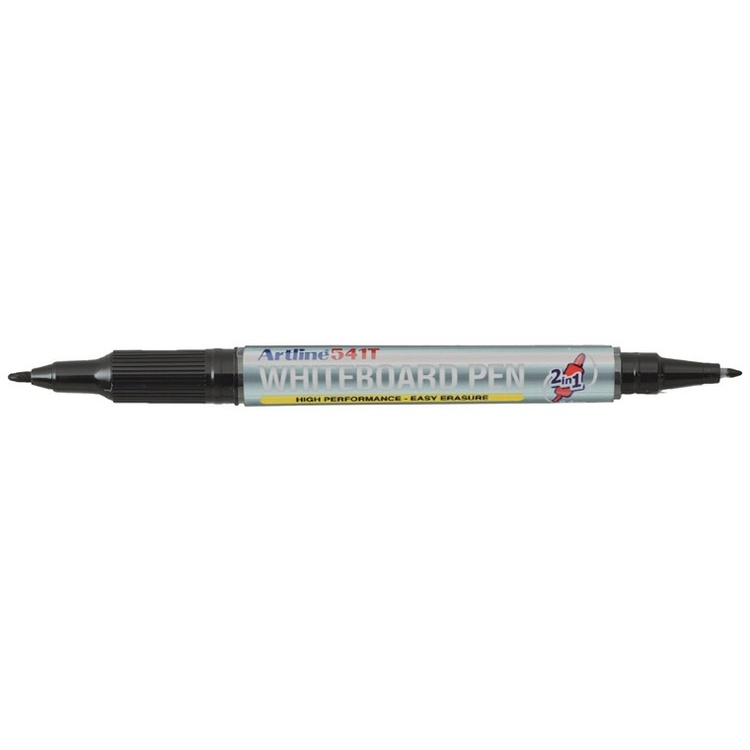 Whiteboardtusch med dobbelt spids, Sort