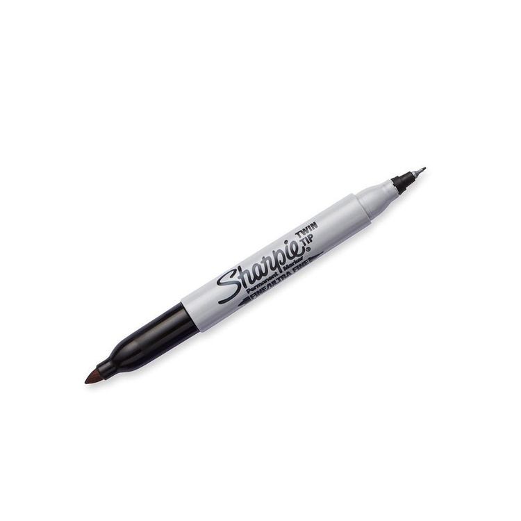 Mærkepen med dobbelte spidser, Sharpie, Sort