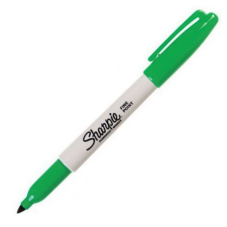Sharpie Permanent Markers | Fin spids | Grøn | 12 styk