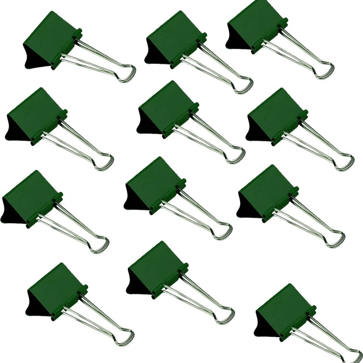 Papirclips, 12 stk., FOLDBACK CLIPS XS mm, gröna