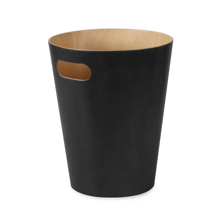 Papirkurv i træ 7,5L, Umbra, Sort
