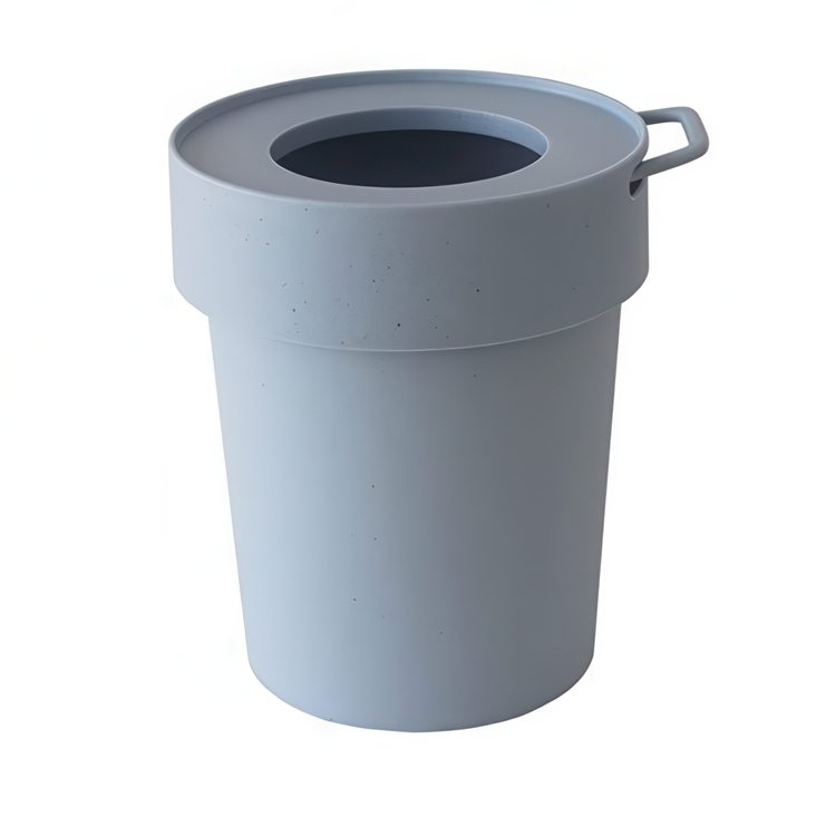 Papirkurv med krog 10L, Blågrå