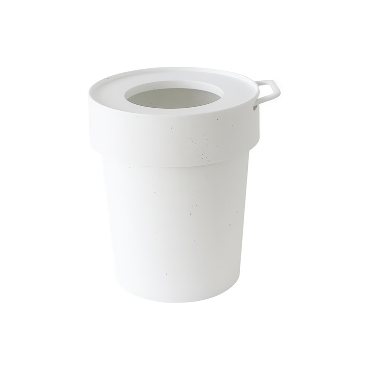 Papirkurv med krog 10L, Hvid