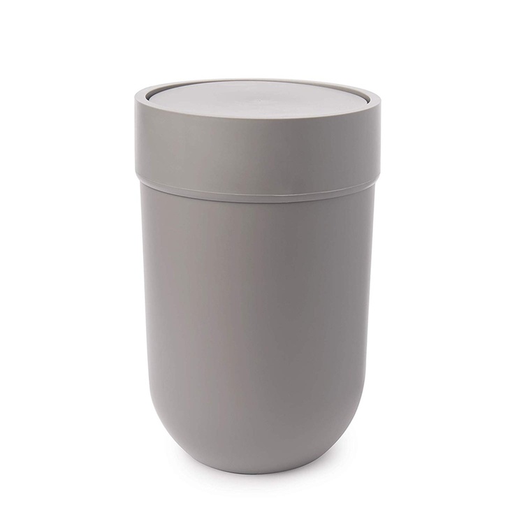 Papirkurv med vippelåg 6L, Umbra, Grå