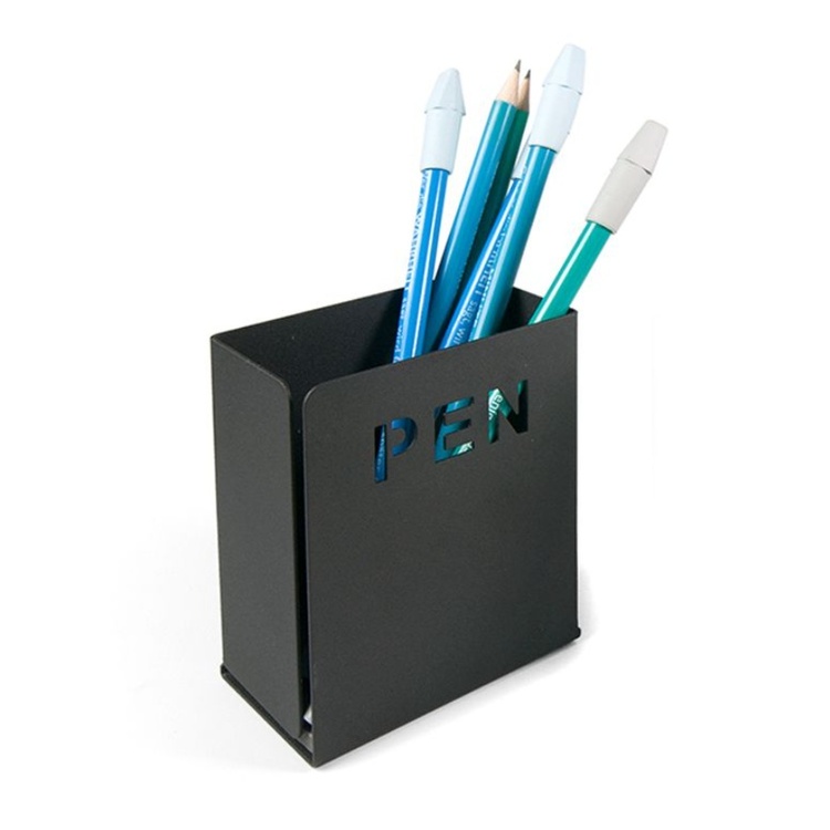 Penneholder i metal, Sort