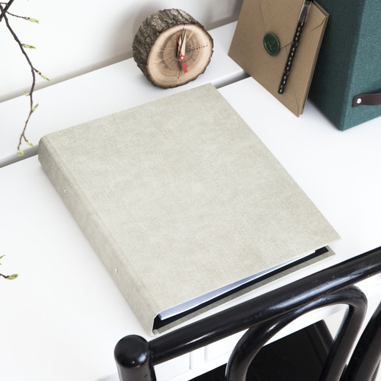 Ringbind, Ringo canvas, Bigso, Beige
