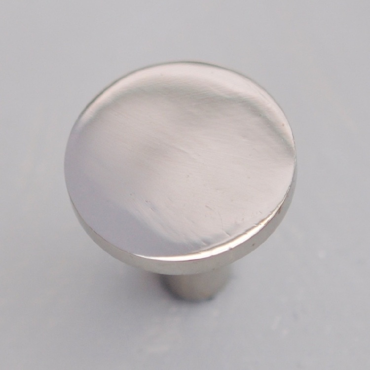 Rund knop 3 cm, krom