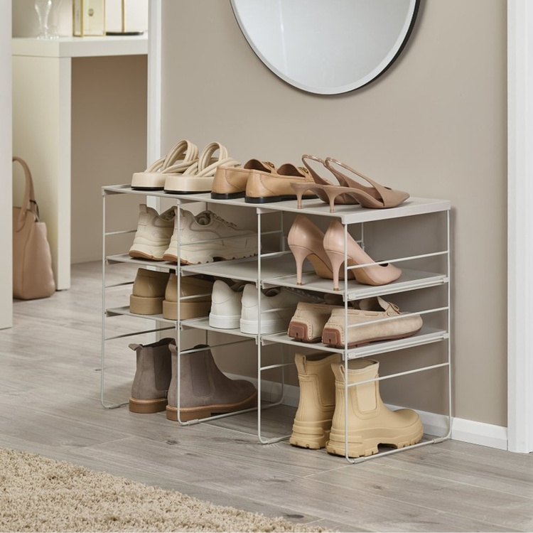 Joseph Joseph Level Plus Large Adjustable Ecru Shoe Rack