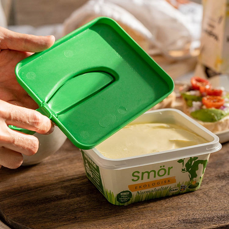 Brelock, låg med smørkniv