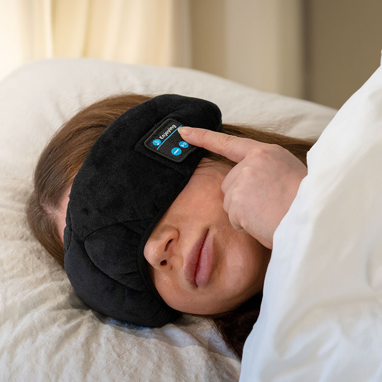 Sovemaske med trådløse hovedtelefoner