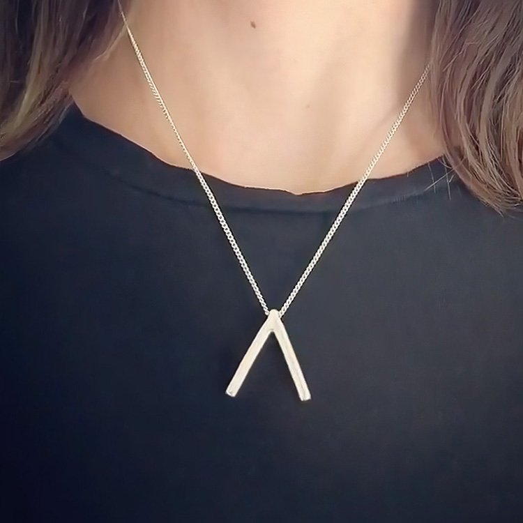 Halskæde med holder til ringe, Ringholder Original