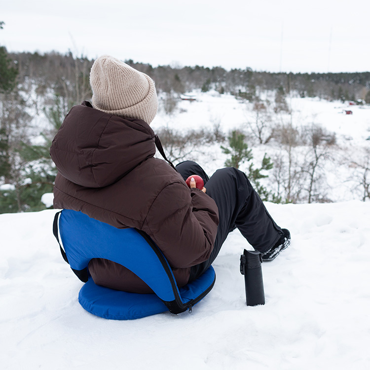 Foldbar stol med polstret pude