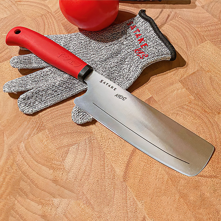 Satake slagterkniv med skæresikker handske