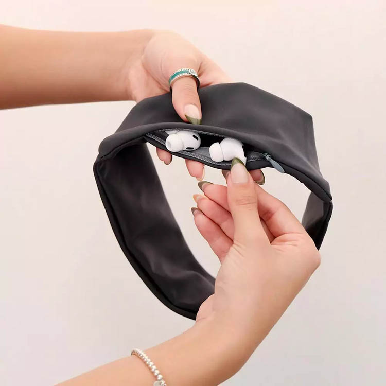 Hårbånd med opbevaringslomme