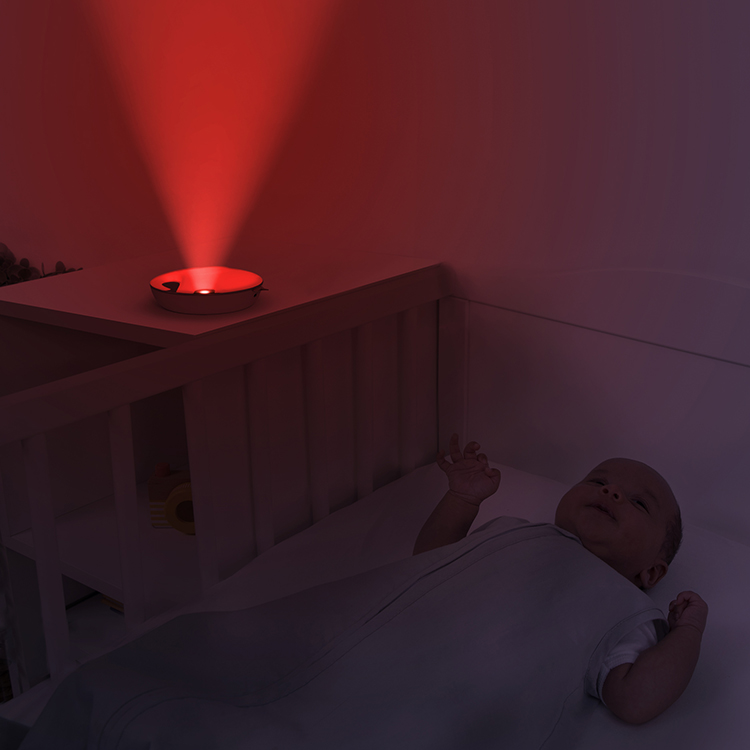 Natlampe med åndedrætslys