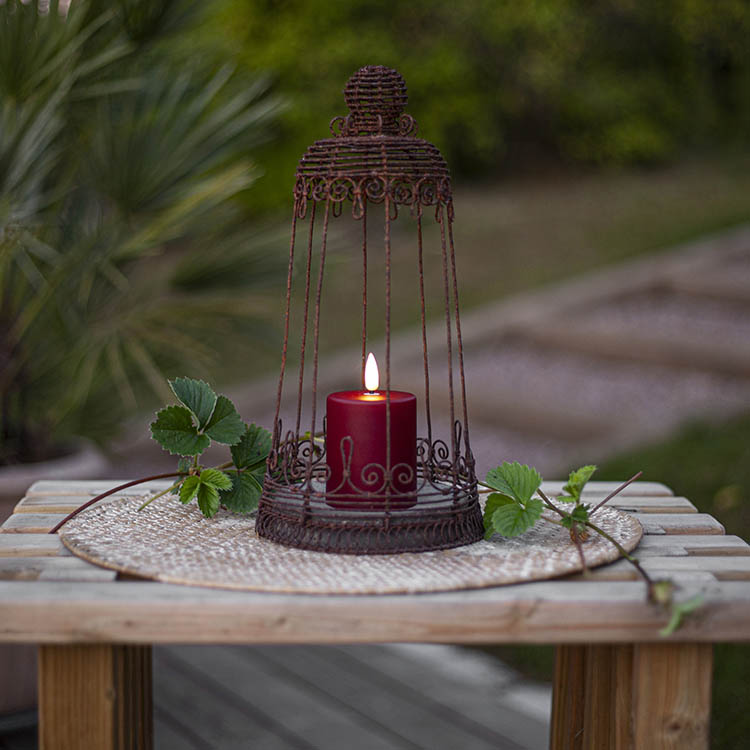 Lille bloklys med skumringssensor, Rød