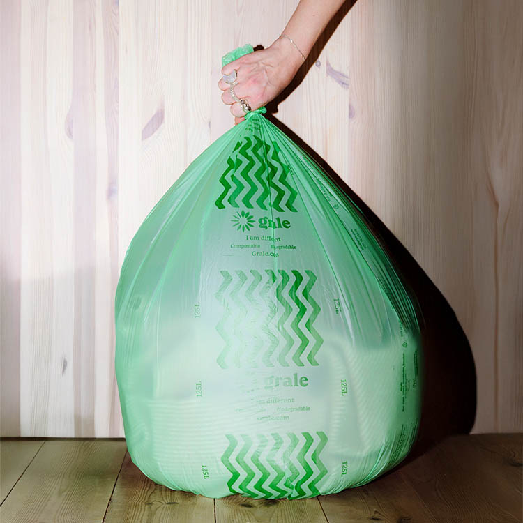 Komposterbar affaldssæk 125 liter, Grale